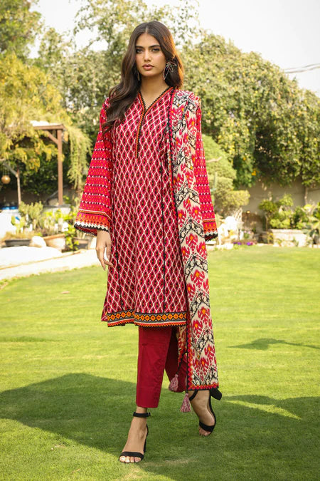 Lakhany | 3pc Unstitched Komal Prints with Printed Lawn Dupatta