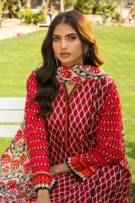 Lakhany | 3pc Unstitched Komal Prints with Printed Lawn Dupatta
