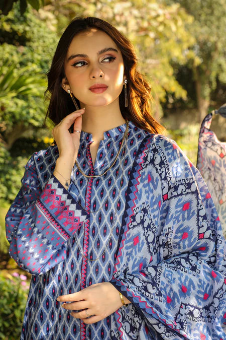 Lakhany | 3pc Unstitched Komal Prints with Printed Lawn Dupatta