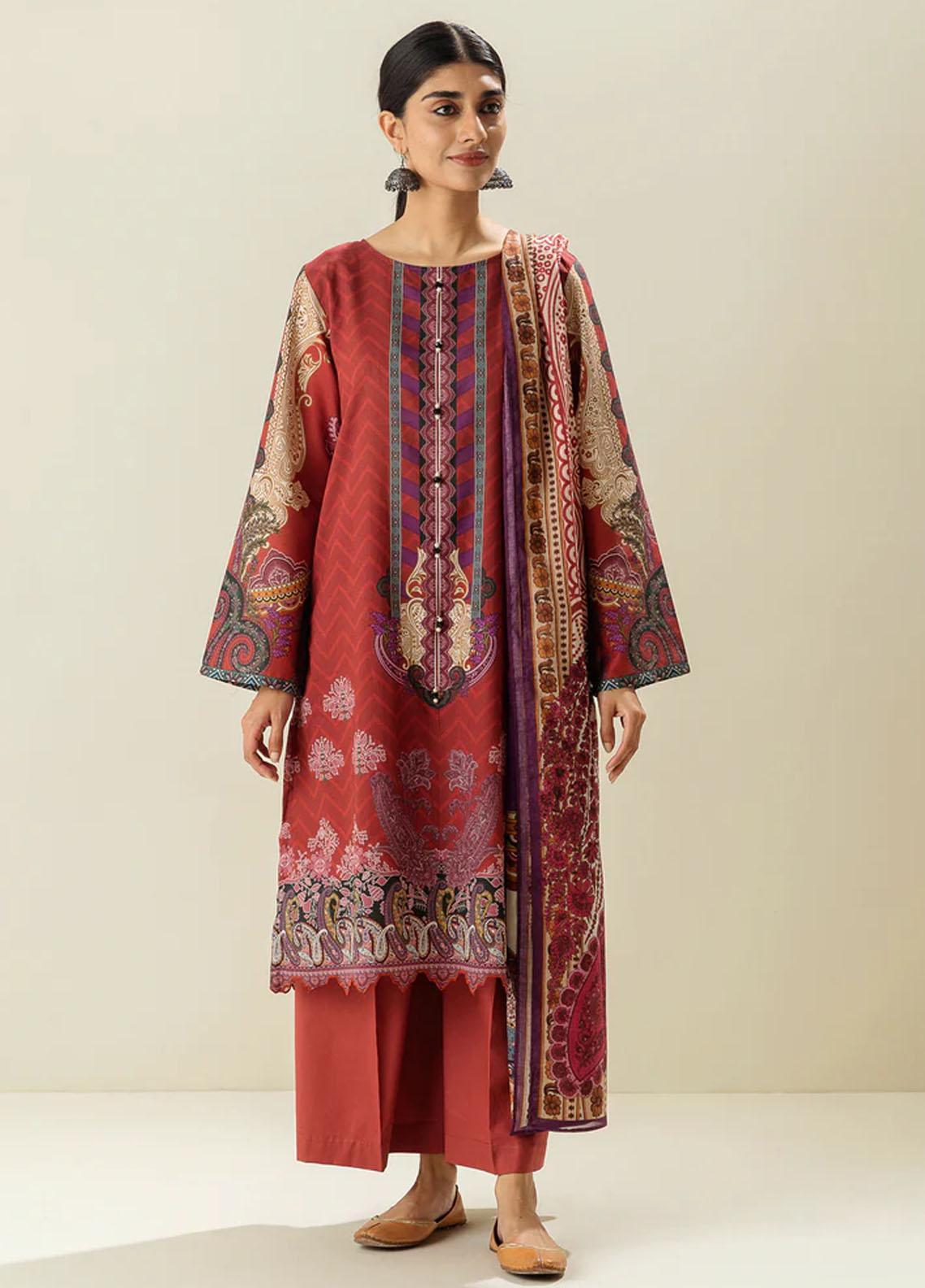 MORBAGH by BEECHTREE | 3 Piece Unstitched Lawn Suit | Fire Whirl