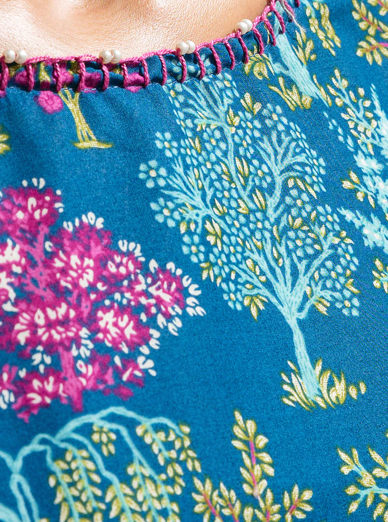 MORBAGH by BEECHTREE | 3 Piece Unstitched Lawn Suit | Coastal Blue
