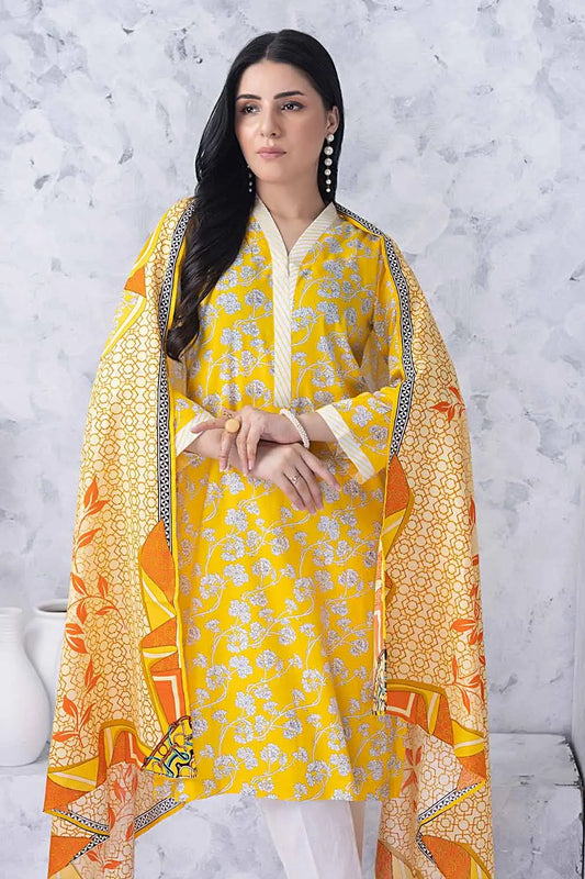 Gul Ahmed | 3PC Lawn Printed Unstitched Suit