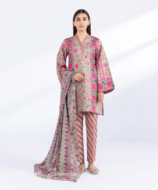 SAPPHIRE | UNSTITCHED 3 PIECE PRINTED CAMBRIC SUIT