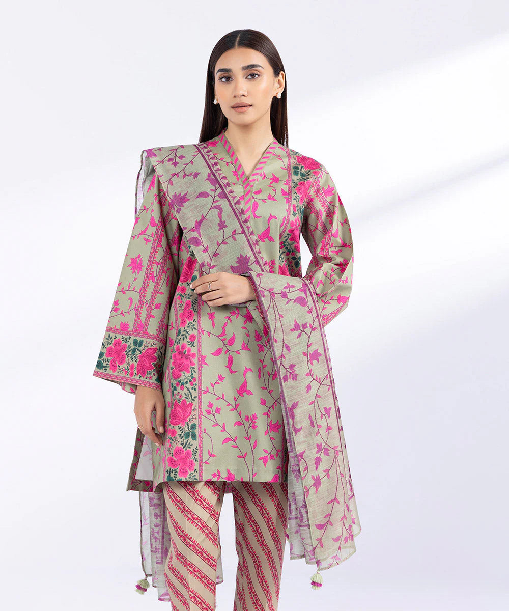 SAPPHIRE | UNSTITCHED 3 PIECE PRINTED CAMBRIC SUIT