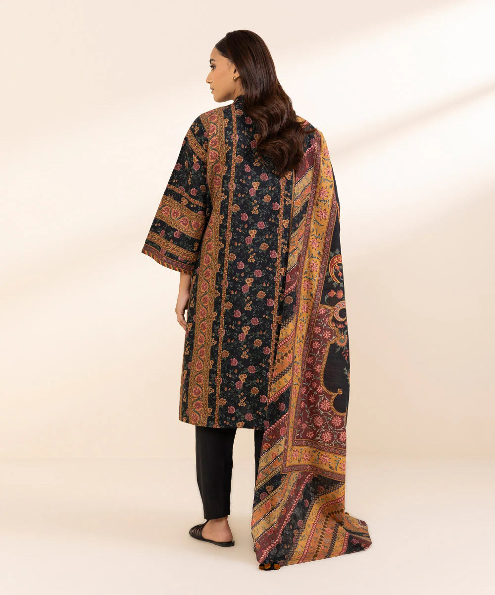 SAPPHIRE | UNSTITCHED 3 PIECE PRINTED LIGHT KHADDAR SUIT