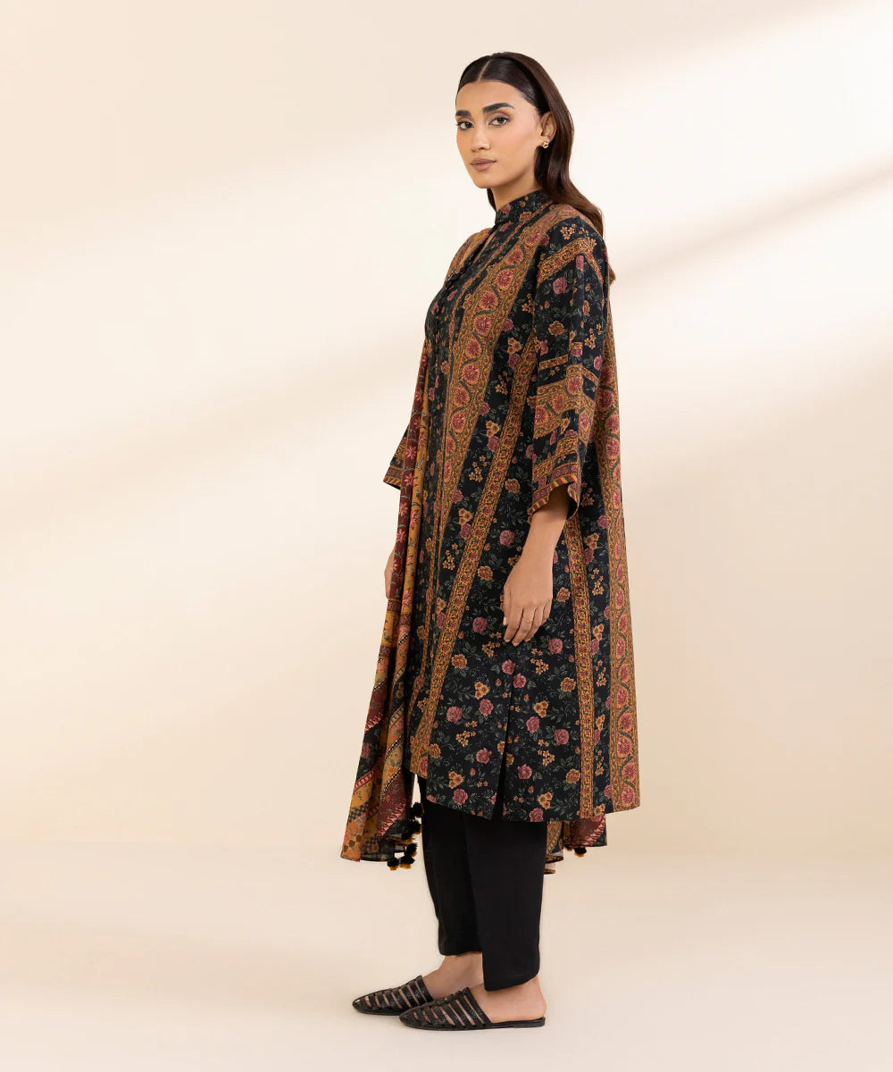 SAPPHIRE | UNSTITCHED 3 PIECE PRINTED LIGHT KHADDAR SUIT