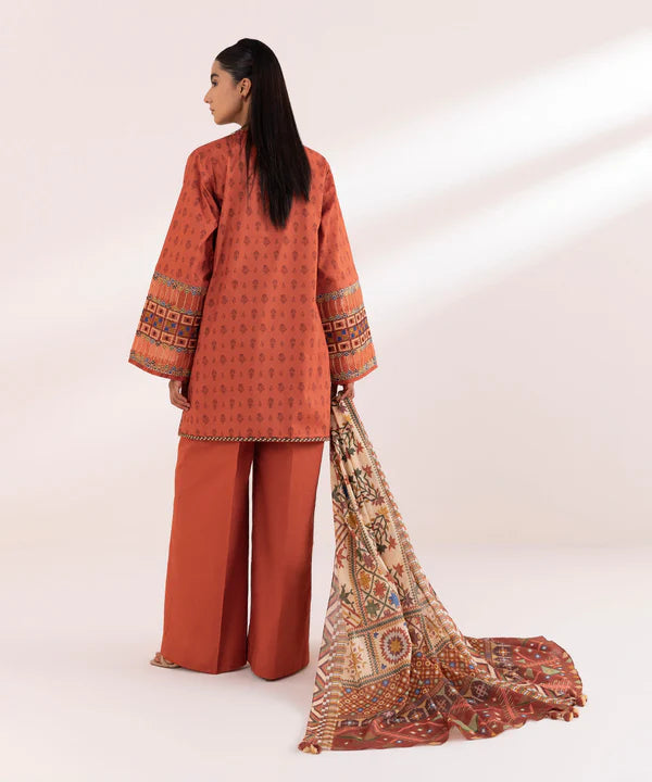 SAPPHIRE | UNSTITCHED 3 PIECE EMBROIDERED LAWN SUIT