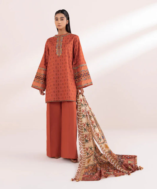 SAPPHIRE | UNSTITCHED 3 PIECE EMBROIDERED LAWN SUIT
