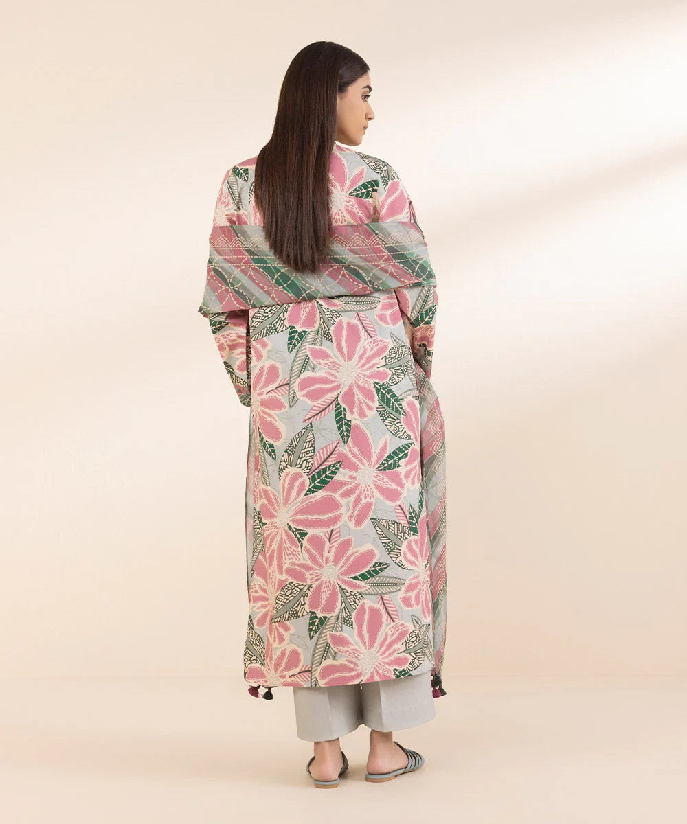 SAPPHIRE | UNSTITCHED 3 PIECE PRINTED COTTON SUIT