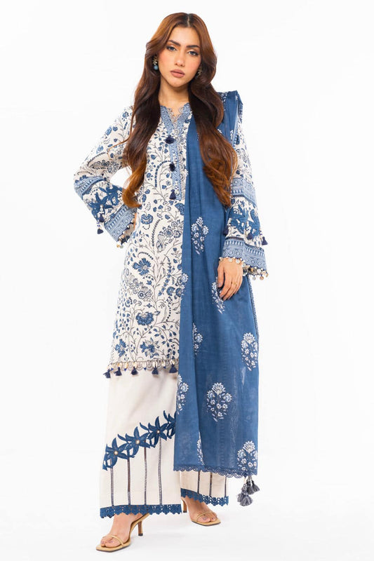Alkaram | Unstitched 3 Pc Printed Lawn Suit With Lawn Dupatta