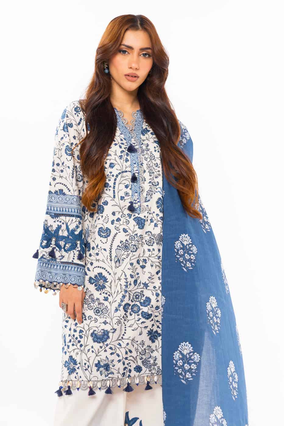 Alkaram | Unstitched 3 Pc Printed Lawn Suit With Lawn Dupatta