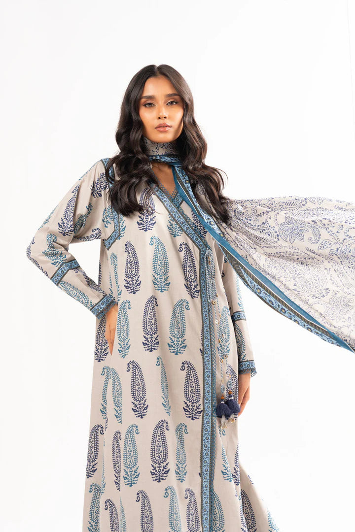 Alkaram | Unstitched 3 Pc Printed Lawn Suit With Lawn Dupatta