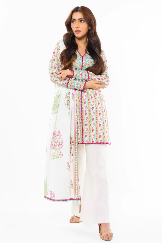 Alkaram | Unstitched 3 Pc Printed Lawn Suit With Lawn Dupatta