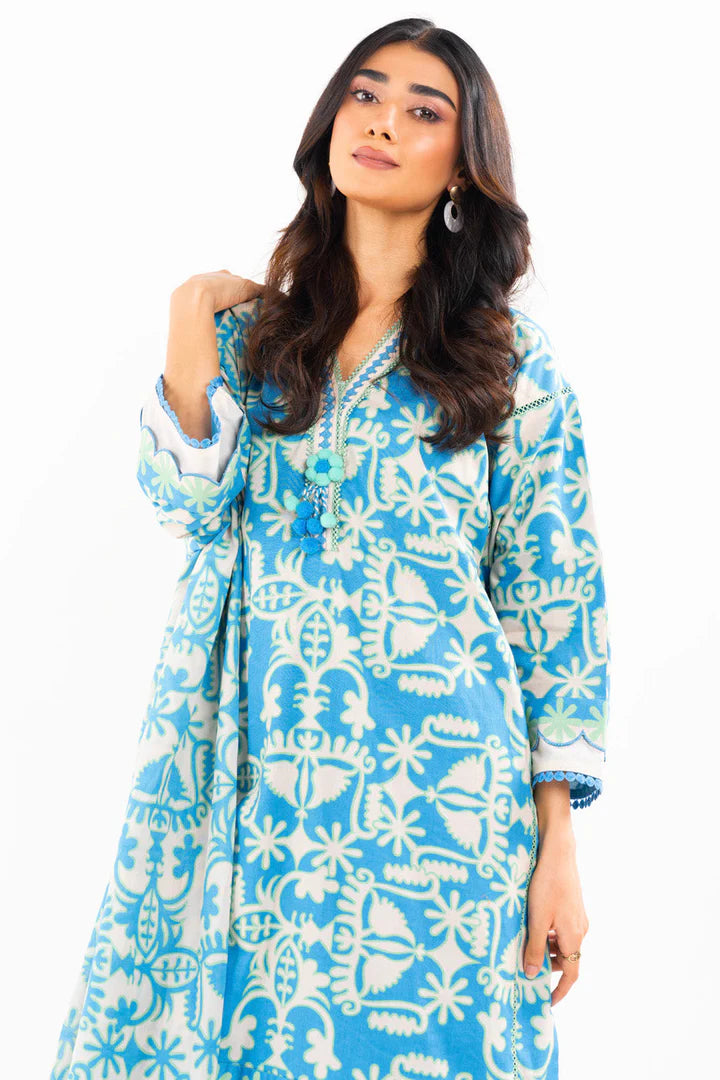 Alkaram | Unstitched 3 Pc Printed Lawn Suit With Lawn Dupatta