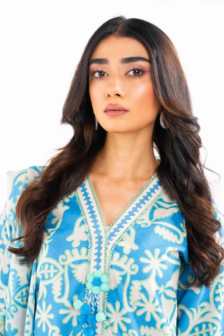 Alkaram | Unstitched 3 Pc Printed Lawn Suit With Lawn Dupatta