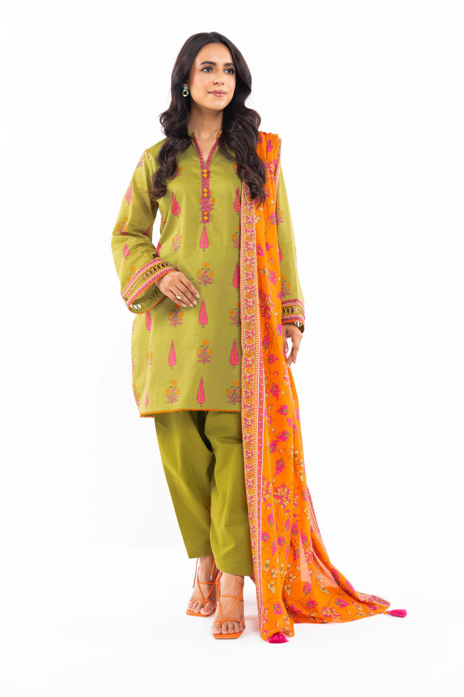 Alkaram | Unstitched 3 Pc Printed Lawn Suit With Lawn Dupatta