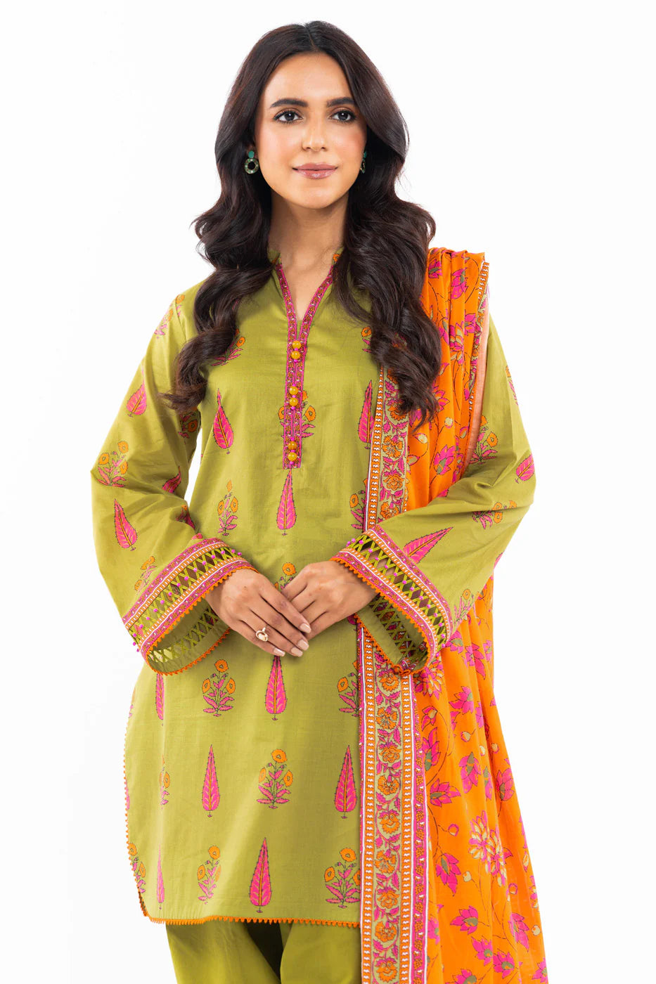 Alkaram | Unstitched 3 Pc Printed Lawn Suit With Lawn Dupatta