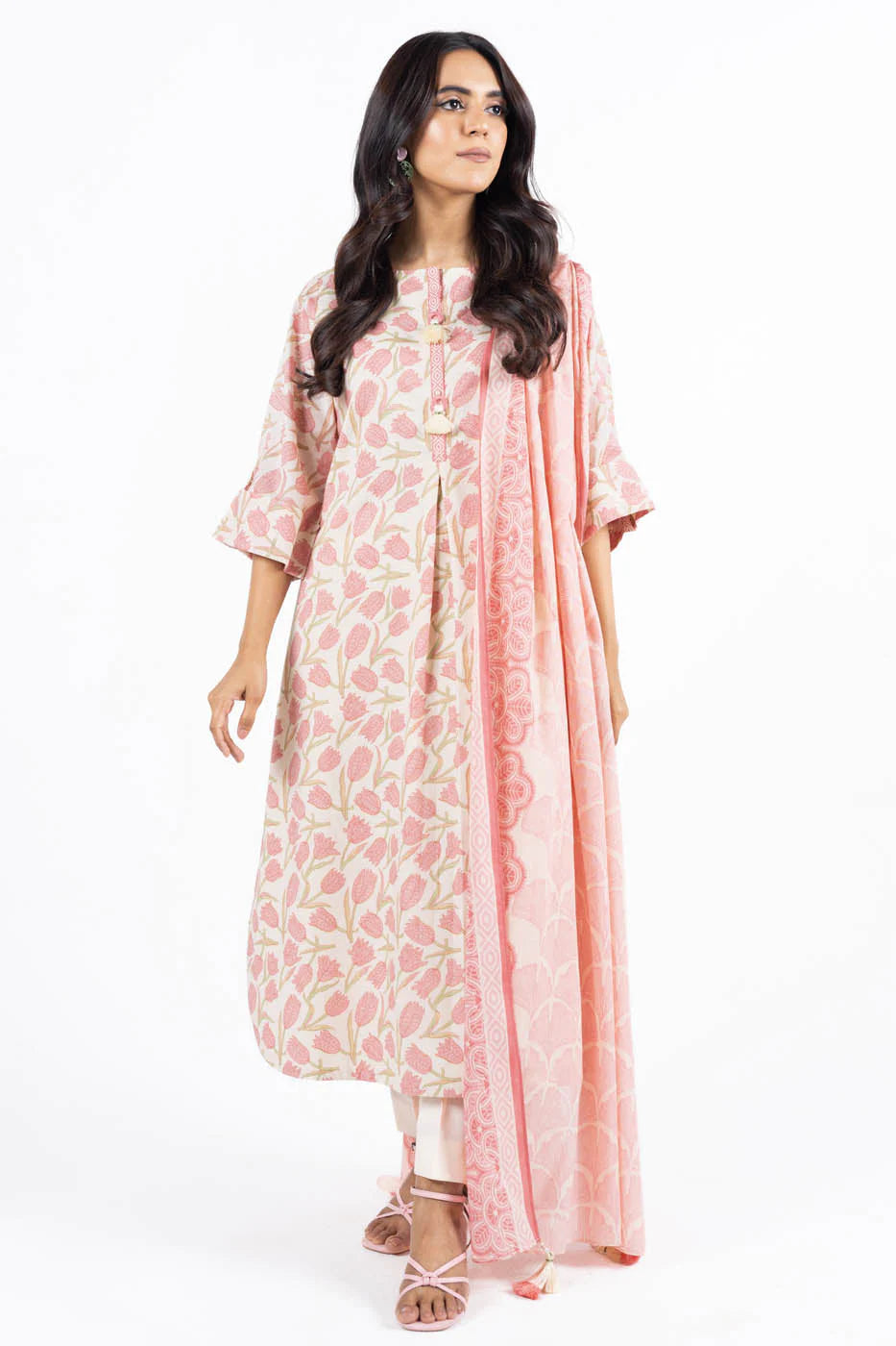 Alkaram | Unstitched 3 Pc Printed Lawn Suit With Lawn Dupatta