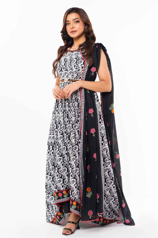 Alkaram | Unstitched 3 Pc Printed Lawn Suit With Lawn Dupatta