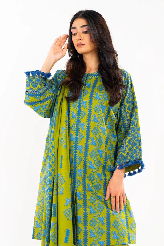Alkaram | Unstitched 3 Pc Printed Lawn Suit With Lawn Dupatta