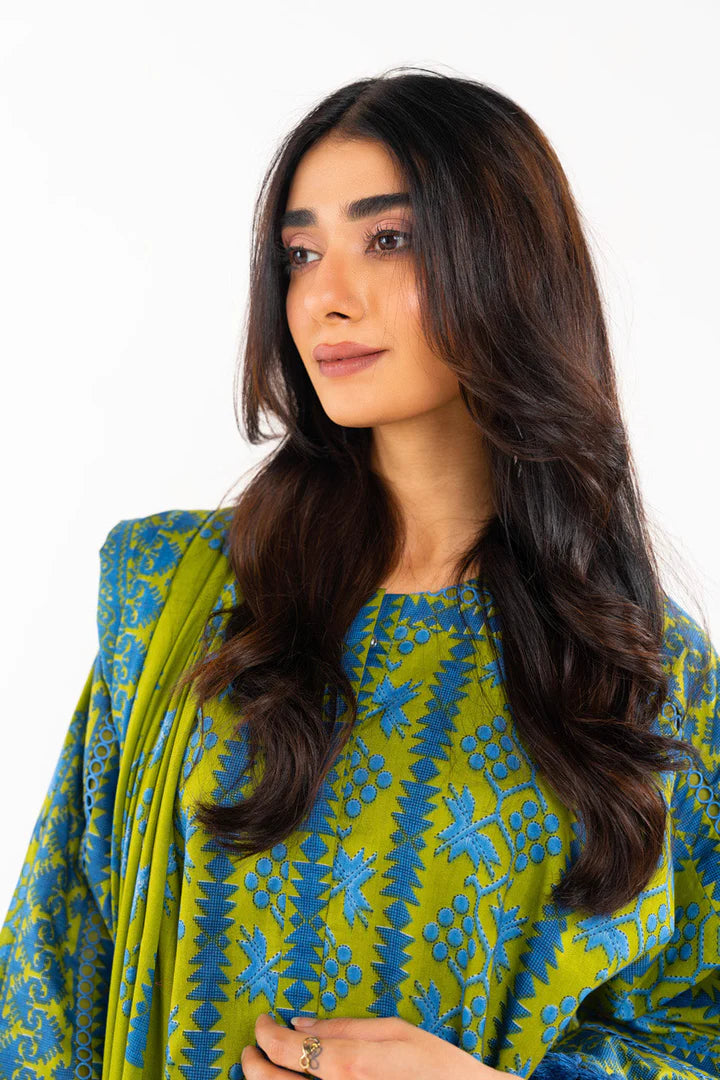 Alkaram | Unstitched 3 Pc Printed Lawn Suit With Lawn Dupatta