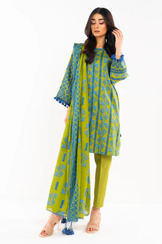 Alkaram | Unstitched 3 Pc Printed Lawn Suit With Lawn Dupatta