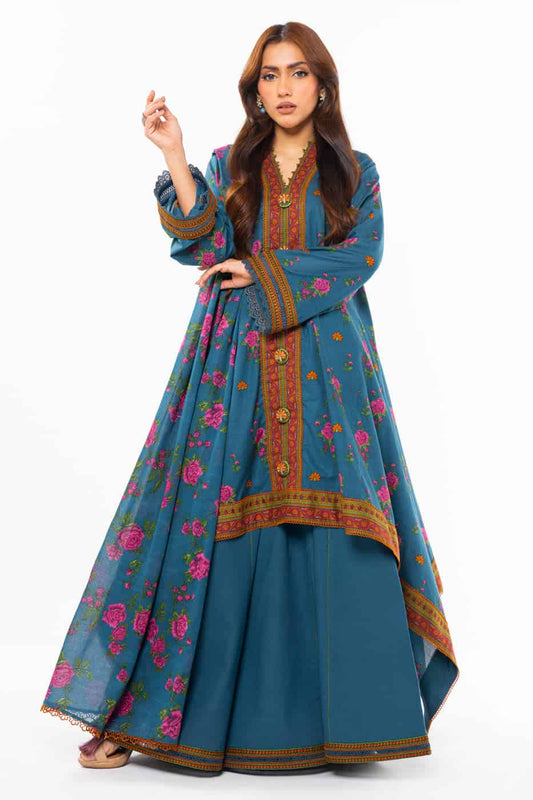 Alkaram | Unstitched 3 Pc Printed Lawn Suit With Lawn Dupatta