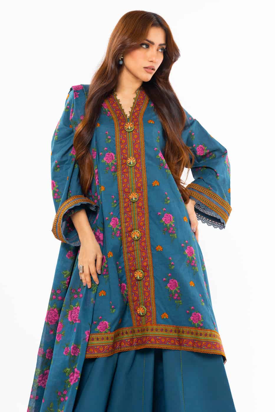 Alkaram | Unstitched 3 Pc Printed Lawn Suit With Lawn Dupatta