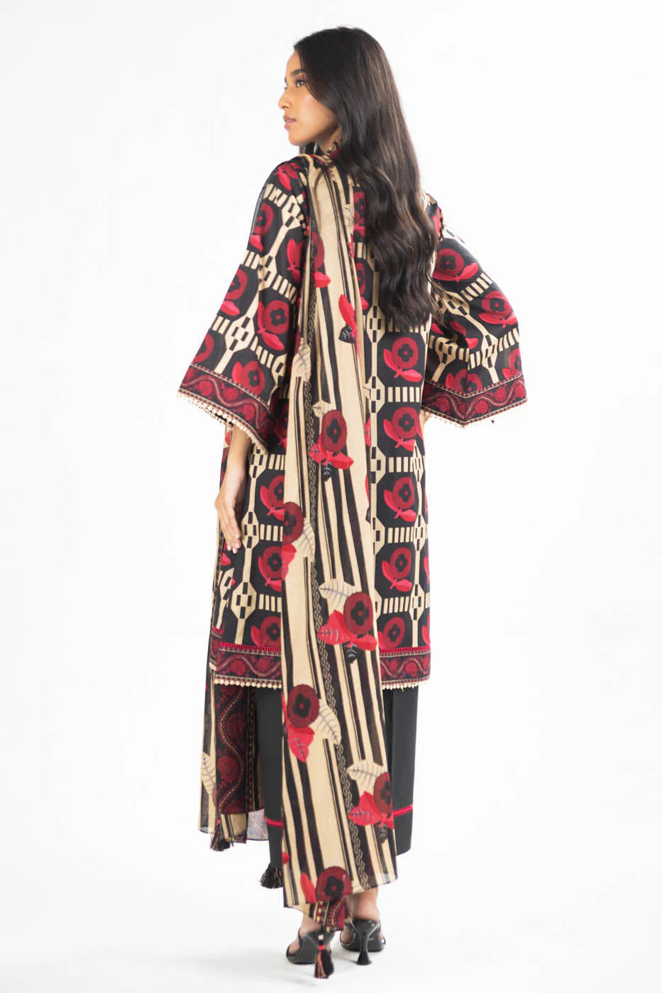 Alkaram | Unstitched 3 Pc Printed Lawn Suit With Lawn Dupatta
