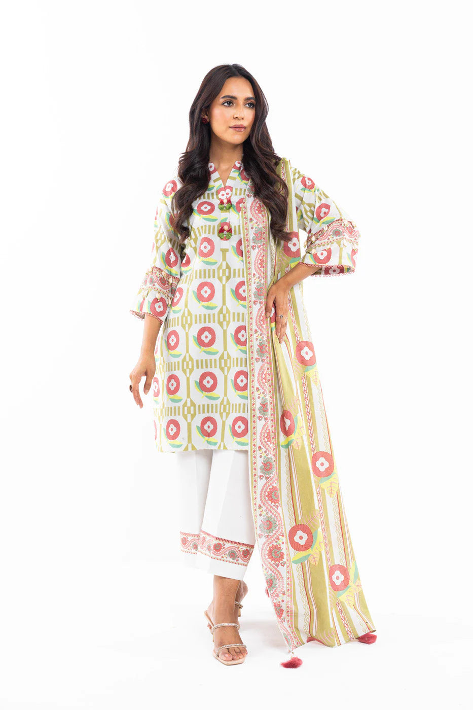 Alkaram | Unstitched 3 Pc Printed Lawn Suit With Lawn Dupatta