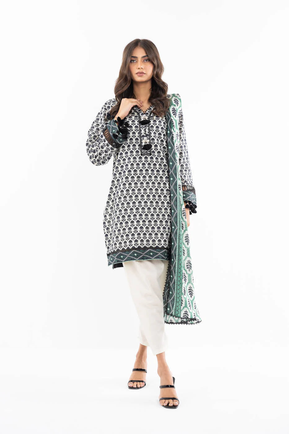 Alkaram | Unstitched 3 Pc Printed Lawn Suit With Lawn Dupatta