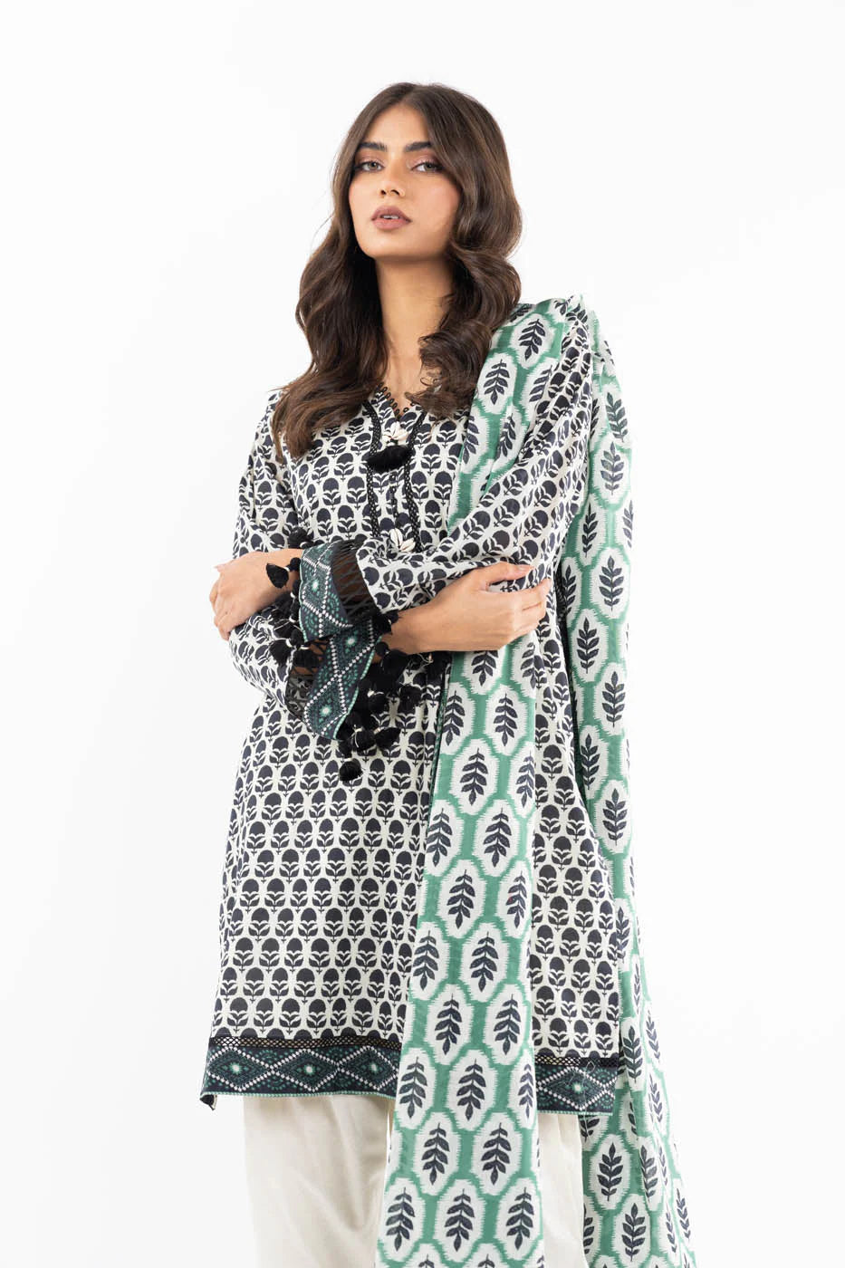 Alkaram | Unstitched 3 Pc Printed Lawn Suit With Lawn Dupatta