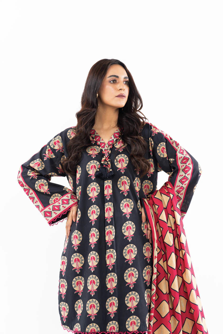 Alkaram | Unstitched 3 Pc Printed Lawn Suit With Lawn Dupatta