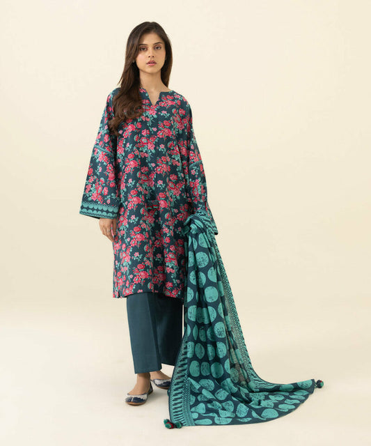 Sapphire | Unstitched 2Pc Printed Light Khaddar - Shirt & Dupatta | U2D-DY23V6-4
