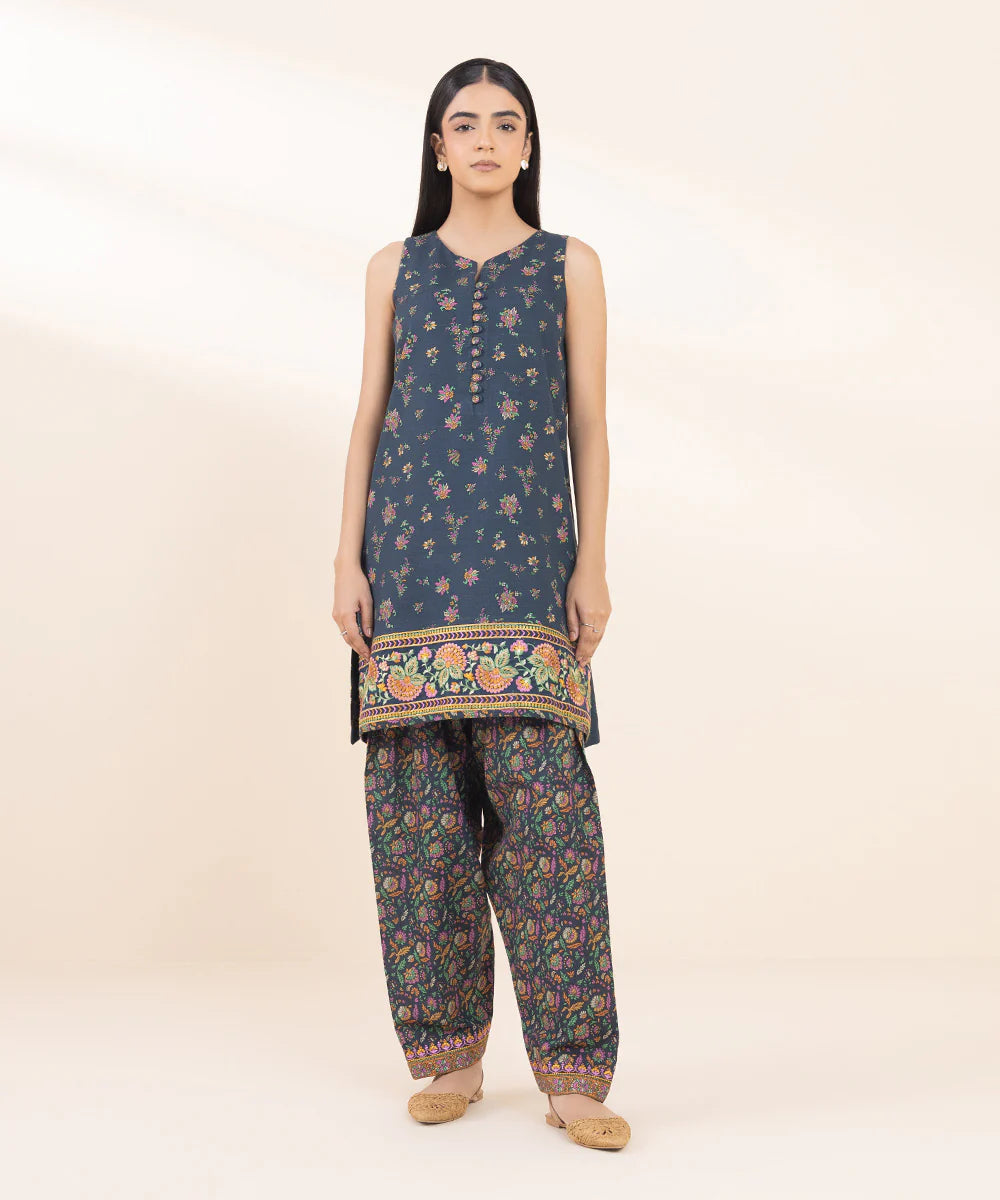 SAPPHIRE | UNSTITCHED 2 PIECE EMBROIDERED KHADDAR SUIT