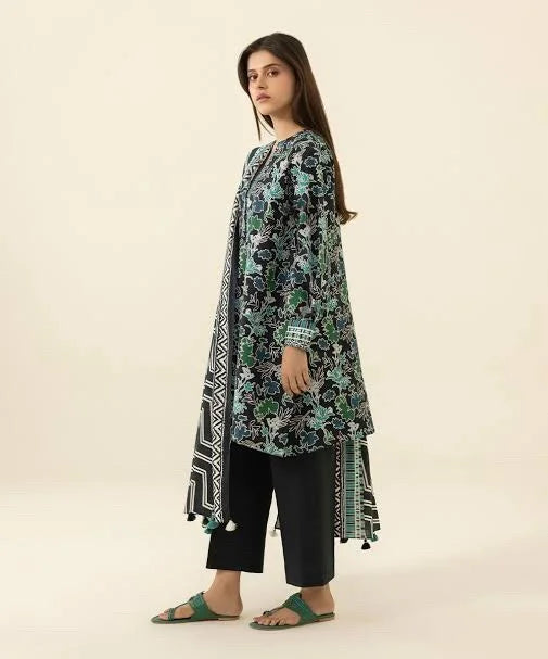 SAPPHIRE | UNSTITCHED 2 PIECE PRINTED KHADDAR SUIT