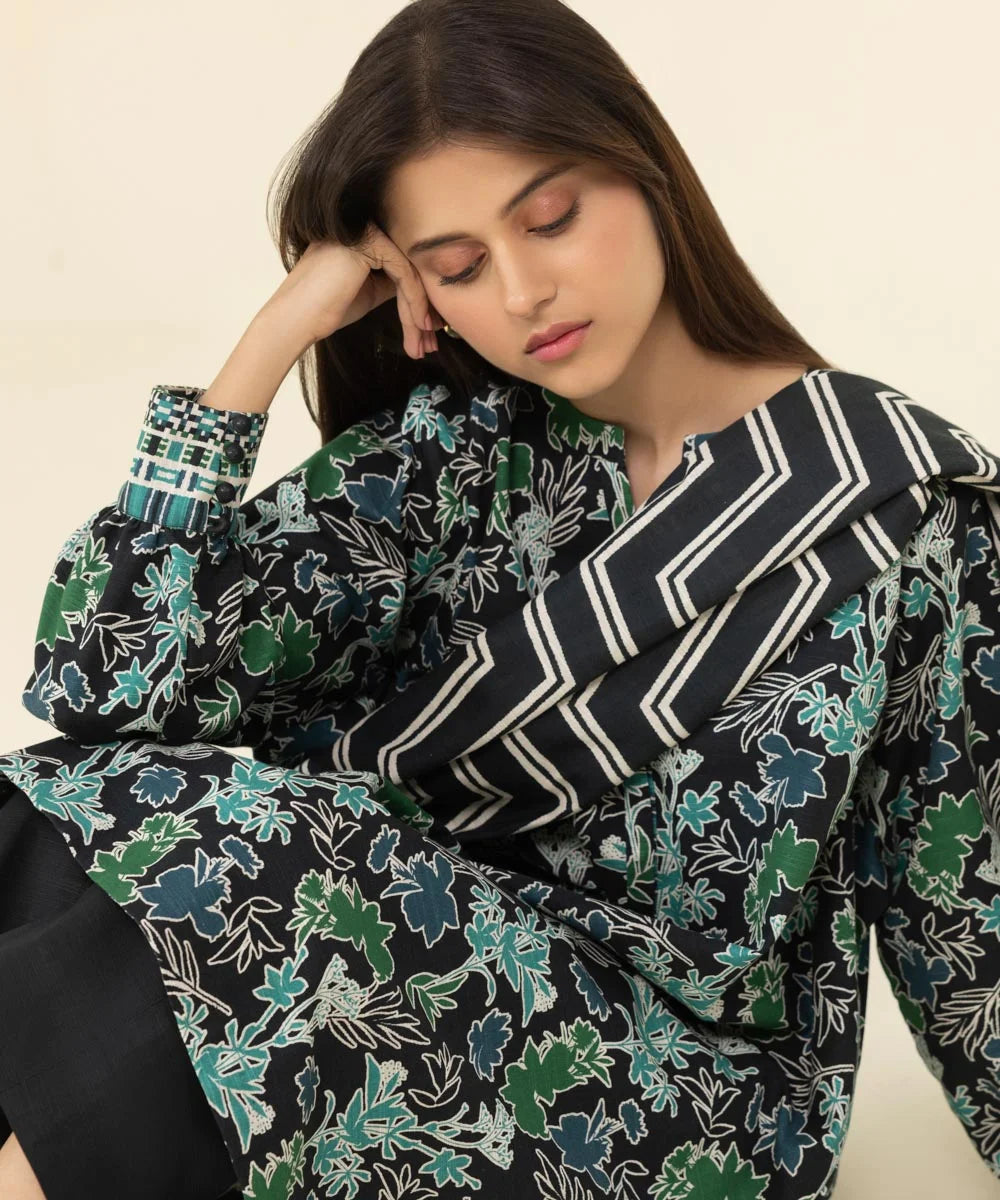SAPPHIRE | UNSTITCHED 2 PIECE PRINTED KHADDAR SUIT