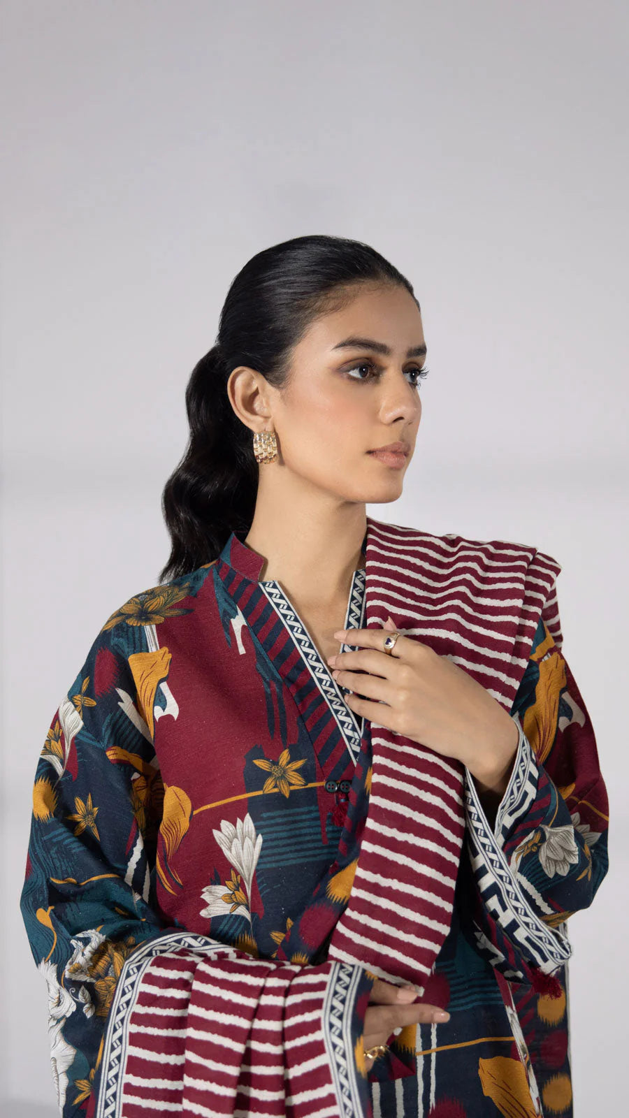 SAPPHIRE | UNSTITCHED 2 PIECE PRINTED KHADDAR SUIT