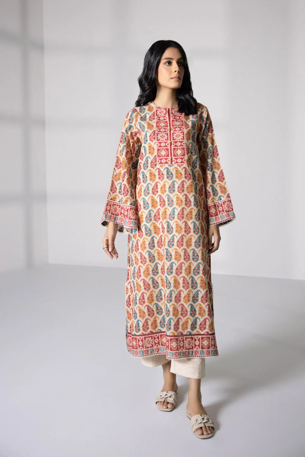 SAPPHIRE | UNSTITCHED 2 PIECE PRINTED KHADDAR SUIT