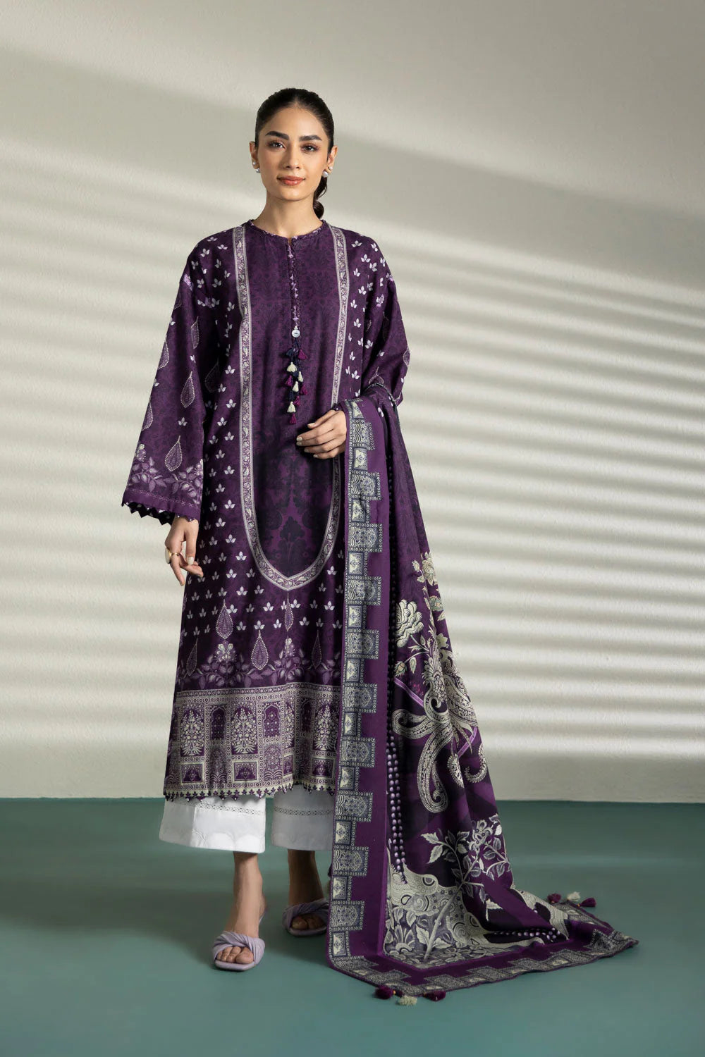 SAPPHIRE | UNSTITCHED 2 PIECE PRINTED KHADDAR SUIT