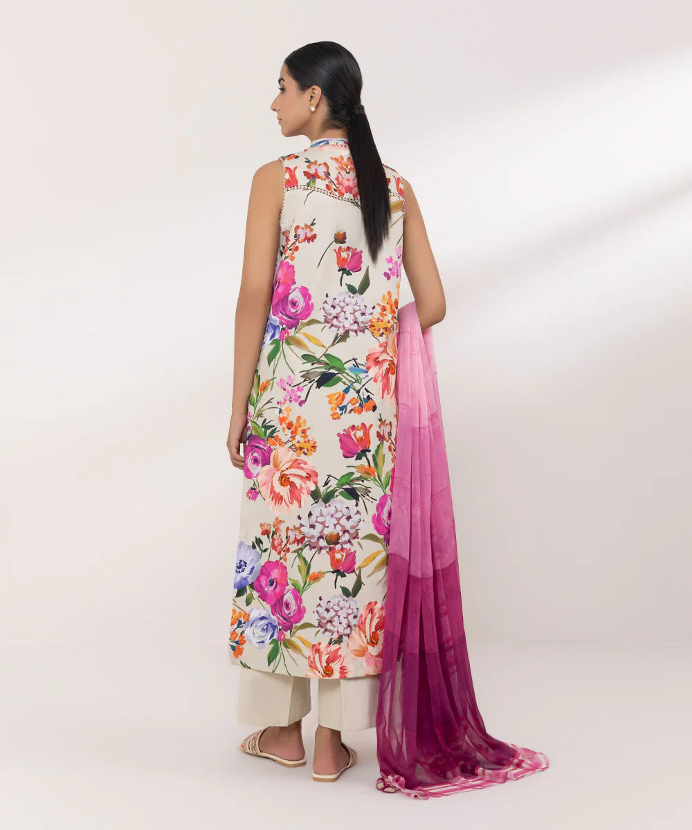 SAPPHIRE | UNSTITCHED 2 PIECE PRINTED COTTON SUIT