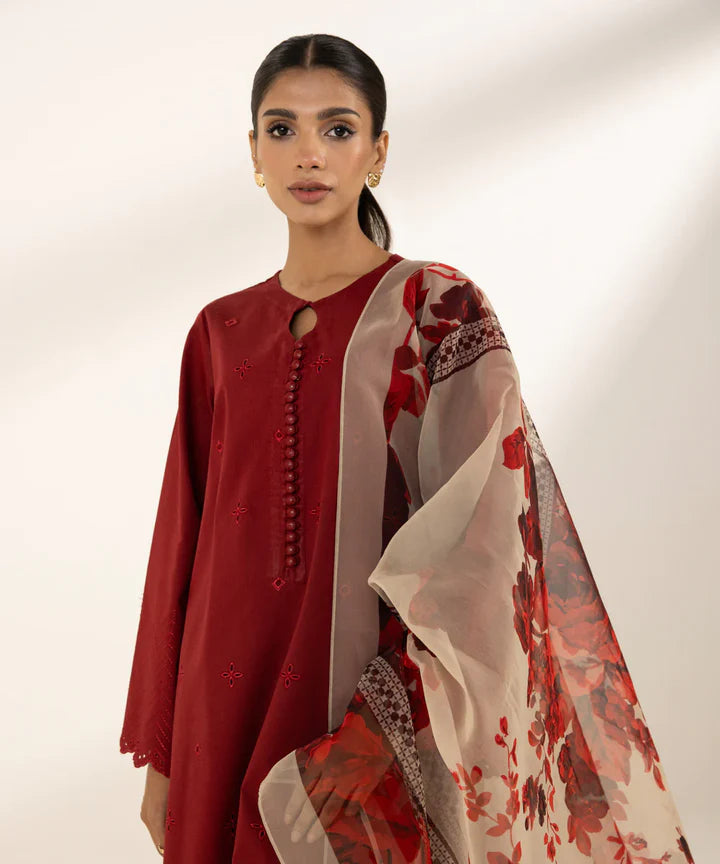 SAPPHIRE | UNSTITCHED 3 PIECE EMBROIDERED DOBBY SUIT