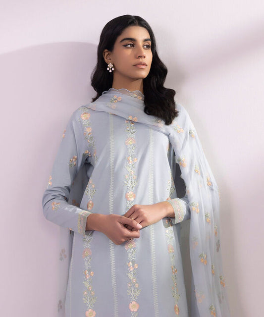 SAPPHIRE | UNSTITCHED 2 PIECE EMBROIDERED LAWN SUIT