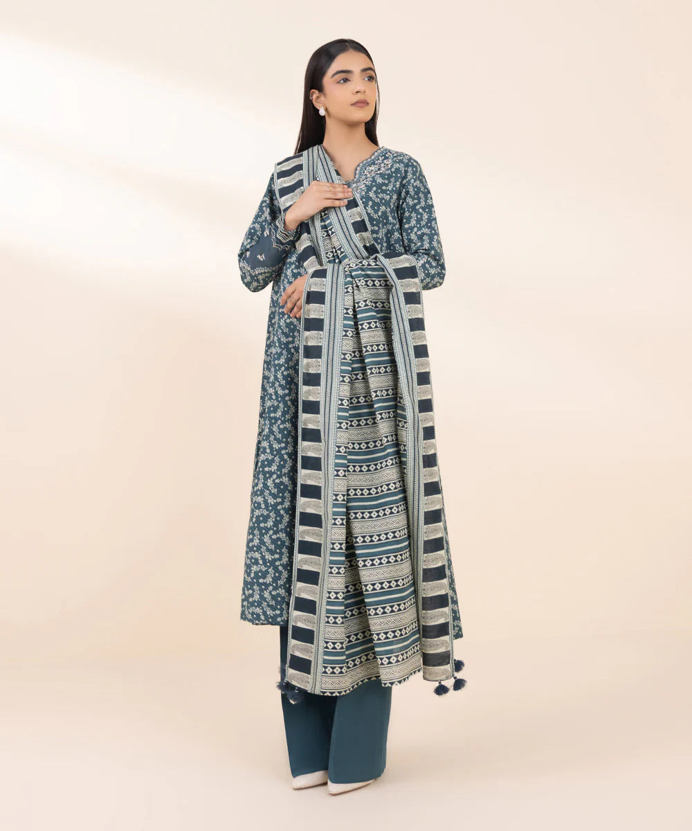 SAPPHIRE | UNSTITCHED 2 PIECE EMBROIDERED LIGHT KHADDAR SUIT