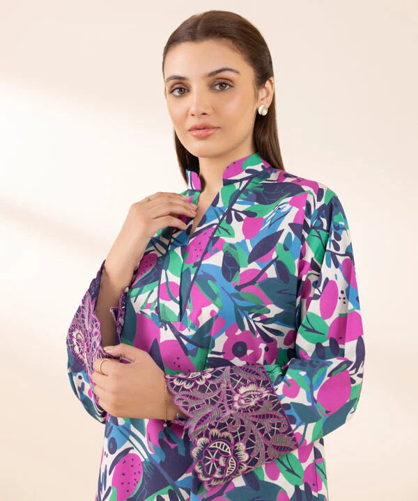 SAPPHIRE | UNSTITCHED 2 PIECE EMBROIDERED LAWN SUIT