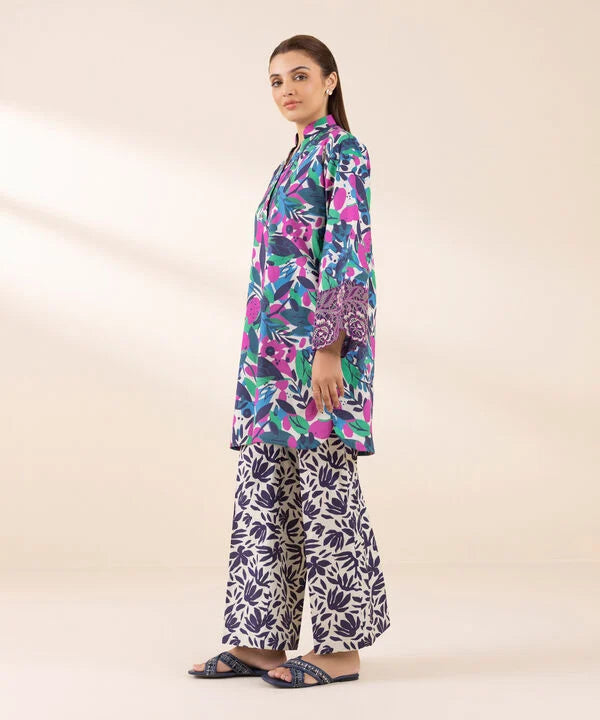 SAPPHIRE | UNSTITCHED 2 PIECE EMBROIDERED LAWN SUIT