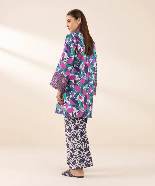 SAPPHIRE | UNSTITCHED 2 PIECE EMBROIDERED LAWN SUIT