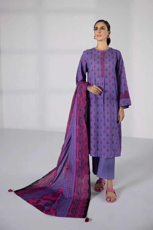 SAPPHIRE | UNSTITCHED 3 PIECE PRINTED KHADDAR SUIT