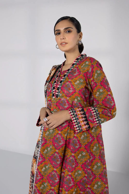 SAPPHIRE | UNSTITCHED 3 PIECE PRINTED KHADDAR SUIT
