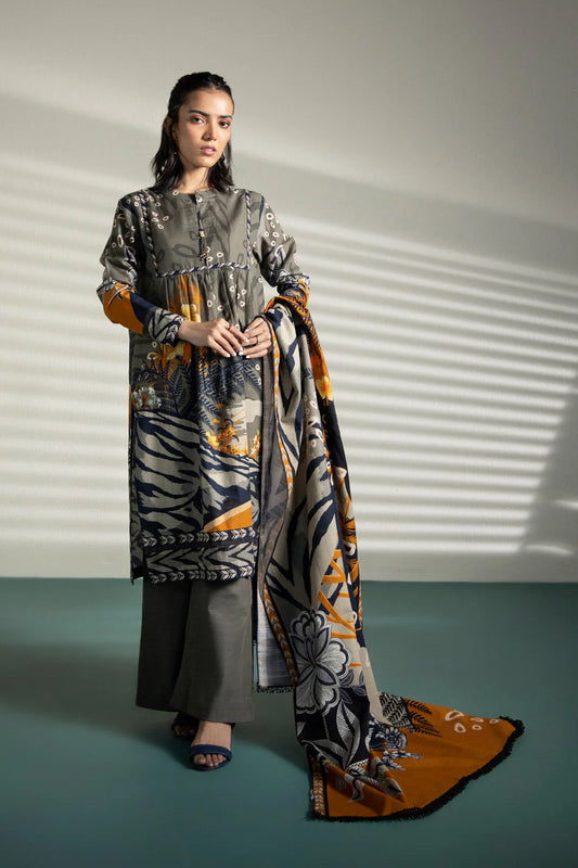 SAPPHIRE | UNSTITCHED 3 PIECE PRINTED KHADDAR SUIT